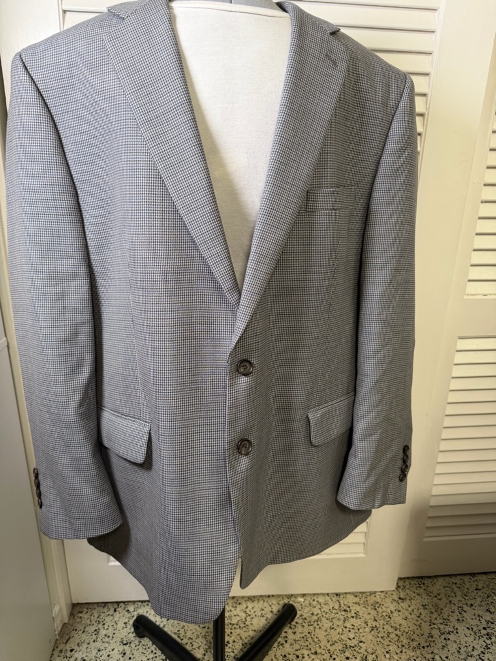 Ralph Lauren Men's Gray Micro-Check Sport Coat
